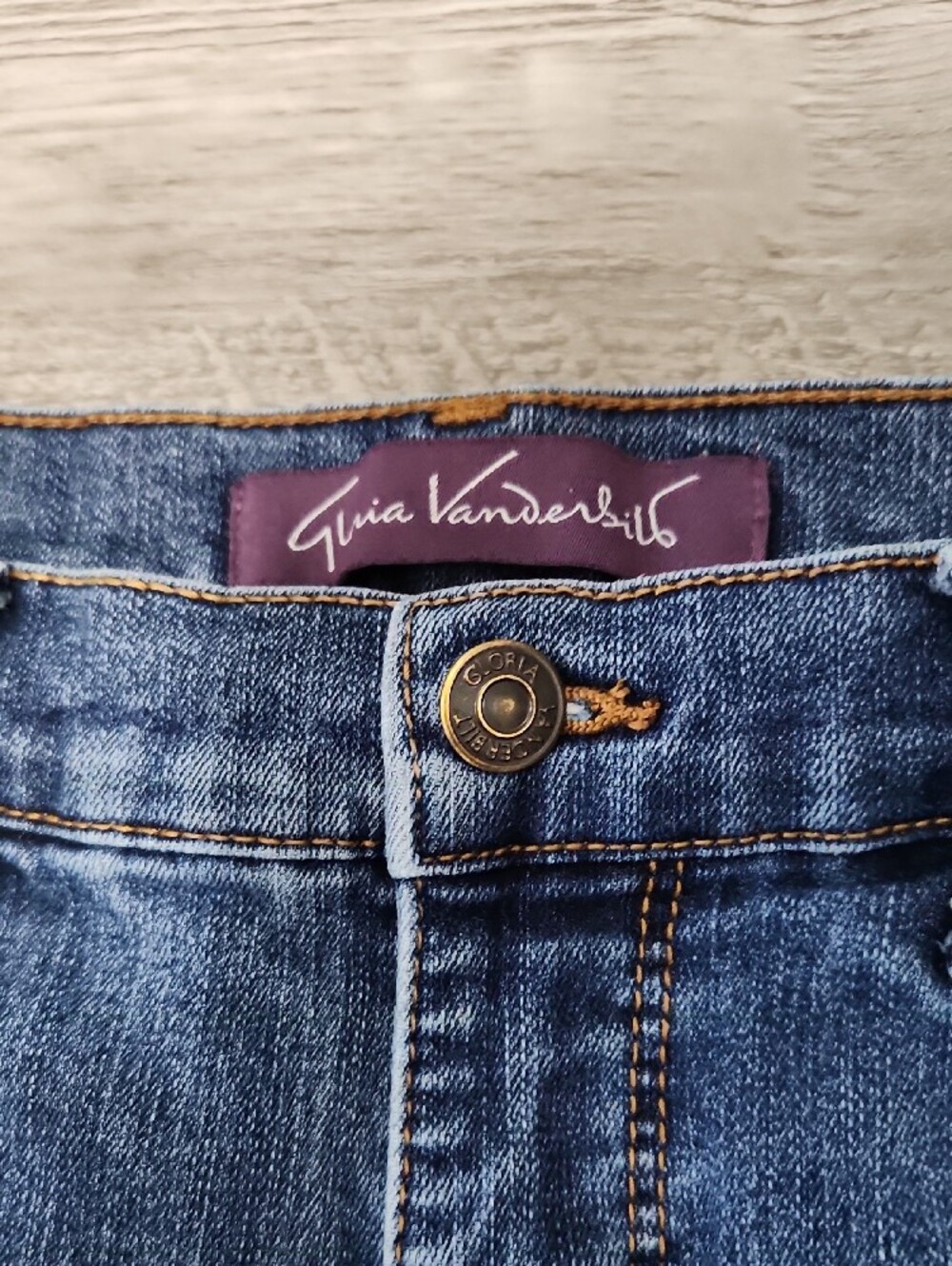 Gloria Vanderbilt Amanda Straight Leg Blue Stretch Denim Jeans Womens 8 - Picture 2 of 11